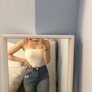 Topshop straight neck bodysuit